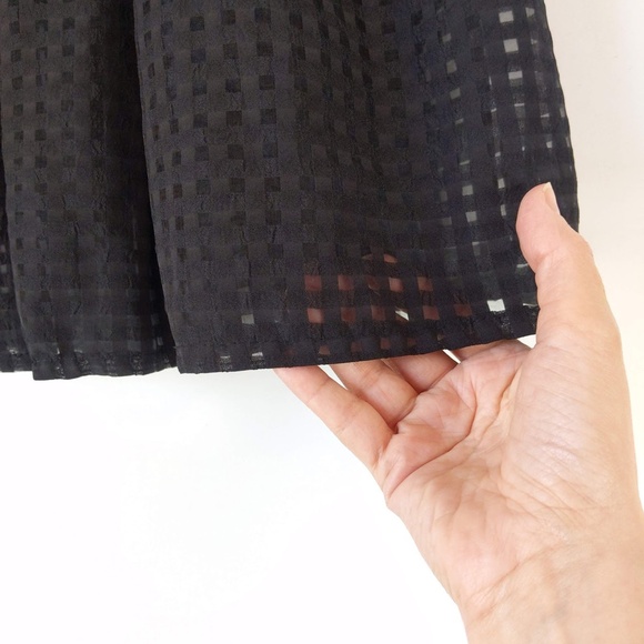 Oak + Fort Black Mini Skater Pleated Skirt - Picture 8 of 9